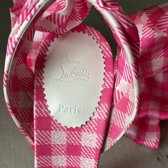 Christian louboutin sandale du desert 100mm pink rose bco sz 39 - Picture 4 of 9